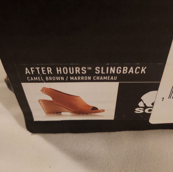 EUC Sorel After Hours slingbacks, camel, size 8 - Picture 6 of 9